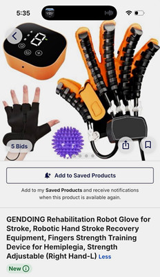GENDOING Rehabilitation Robot Glove Adjustable Stroke Strength Training Right L