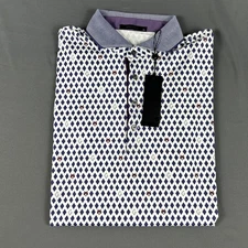 Greyson Golf Shirt Polo Sleeve Logo Run Fur Your Life Print XL Arctic MSRP $118