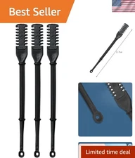3PCS 2-in-1 Nose Hair Trimmer with 360° Rotation & Double-Sided Blades, Black