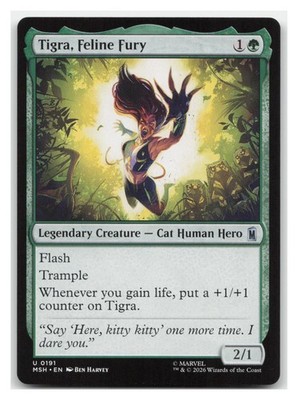 Tigra, Feline Fury 191 Marvel Super Heroes  B2G1 Coupon  NM MTG