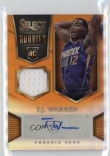 2014-15 Panini Select Orange Prizm 24/60 TJ Warren #5 Rookie Relic Auto RC
