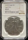 2025 P American Silver Eagle NGC MS69 ASE Eagle Privy Graded Coin Slab (135)