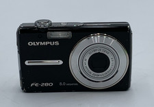 OLYMPUS FE-280 8mp 3x Optical Zoom No Battery Digital Camera Black Fair