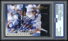1997 Pinnacle Xpress Baseball Garret Anderson Angels Autograph PSA DNA authentic