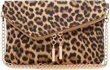FashionPuzzle Envelope Wristlet Clutch Crossbody Bag with Chain Strap