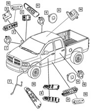Genuine Mopar Power Window/Door Lock Switch Bezel Right 5HZ72WL5AC