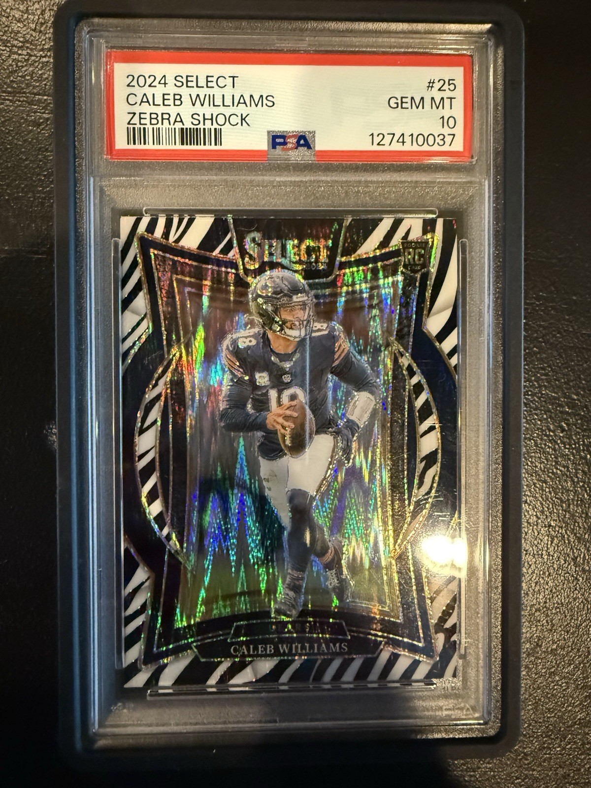 2024 Panini Select - Concourse Caleb Williams #25 Zebra Shock Prizm (RC)
