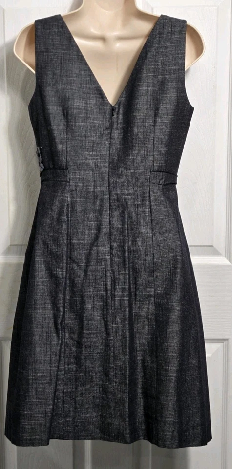 Anthropologie Tabitha Ferrous Loopy Crochet Roses Pleated Sheath Dress Size 4 #4 - Image 3 of 4