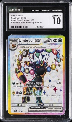 2025 POKEMON PRISMATIC EVOLUTIONS FIGURE COLLECTION #176 UMBREON CGC 10 GEM MINT