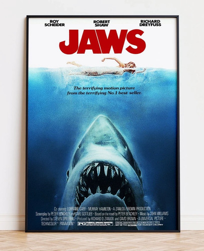 Jaws Movie Poster - Classic Film Wall Art Print - High Quality Home Decor
