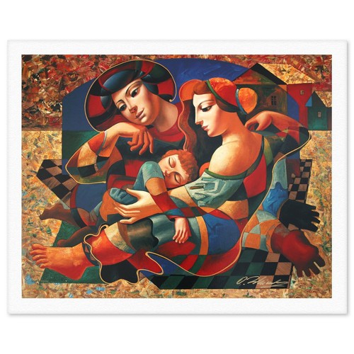Oleg Zhivetin- Silkscreen "Resting Family"