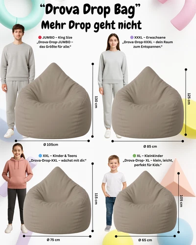 PatchHome Sitzsack XL- Jumbo Sitzkissen Bodenkissen Kinder und Erwachsene - Bild 149 von 203
