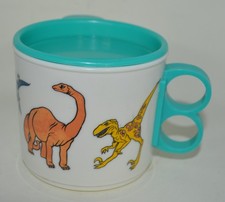 Vintage Toddler Sippy Cup with Lid - Dinosaurs