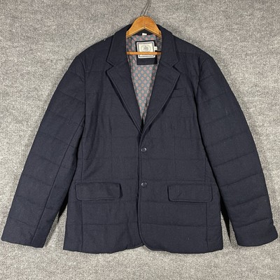 J. Press Quilted Sport Coat Blazer Jacket Mens Size Large Wool
