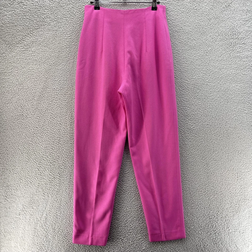 Saks Fifth Avenue Pants Women 9/10 Wool Blend High Waist Tapered Italy Lined VTG - Image 2 of 4