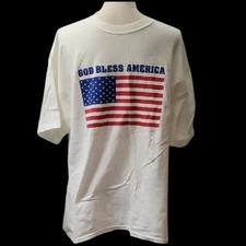 Jerzees White 'God Bless America' T-Shirt