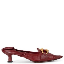 74195 auth BOTTEGA VENETA Rabosello red patent leather MADAME Pumps Shoes 37.5