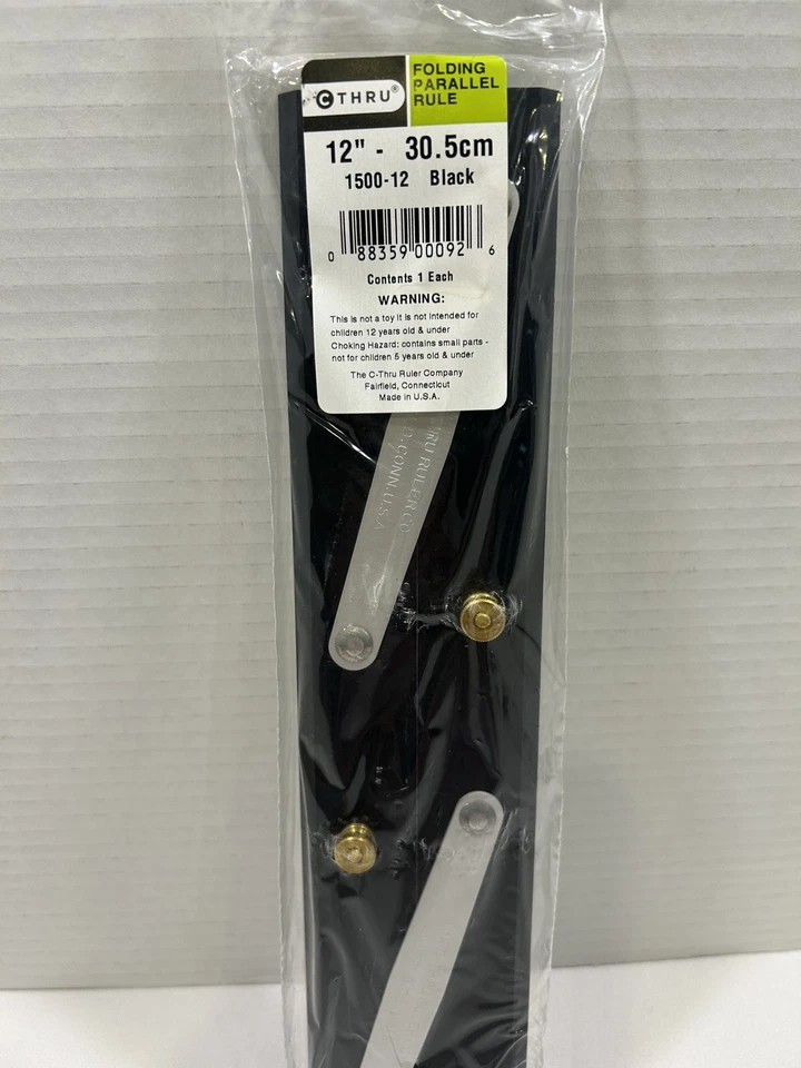 The C-Thru Ruler Co 12” Adjustable Hinged Parallel Line Drafting Rule Tool - Image 2 of 4