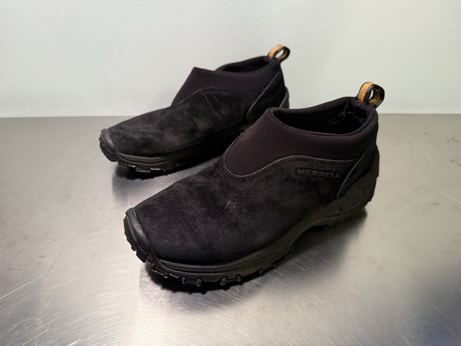 Mocassini Merrell invernali mocassini scamosciati neri scarpe slip on donna 8 impermeabili