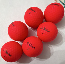 Titleist TruFeel Red Matte Golf Balls - 4A/5A - 6 Pack