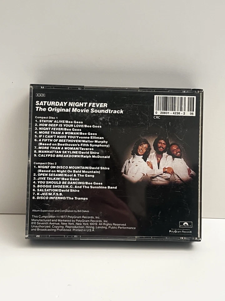 Saturday Night Fever Original Movie Soundtrack Bee Gees & Various Disco 2CD Set - Image 2 of 4