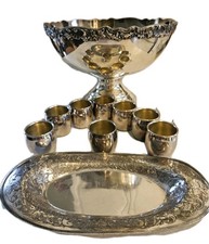 Vtg 15 Towle Silver Plated Pedestal Punch Bow...