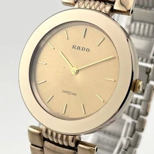 RADO Diastar Quartz Men's Watch 121.9601.3 Gold Dial 31.9mm Stainless Steel