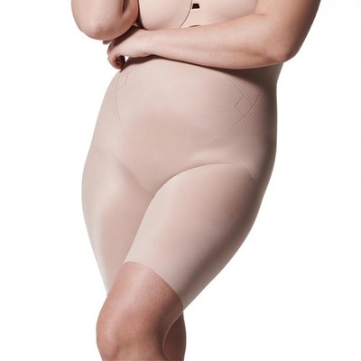 SPANX shape Invisible High-Waisted Mid-Thigh Short Beige M