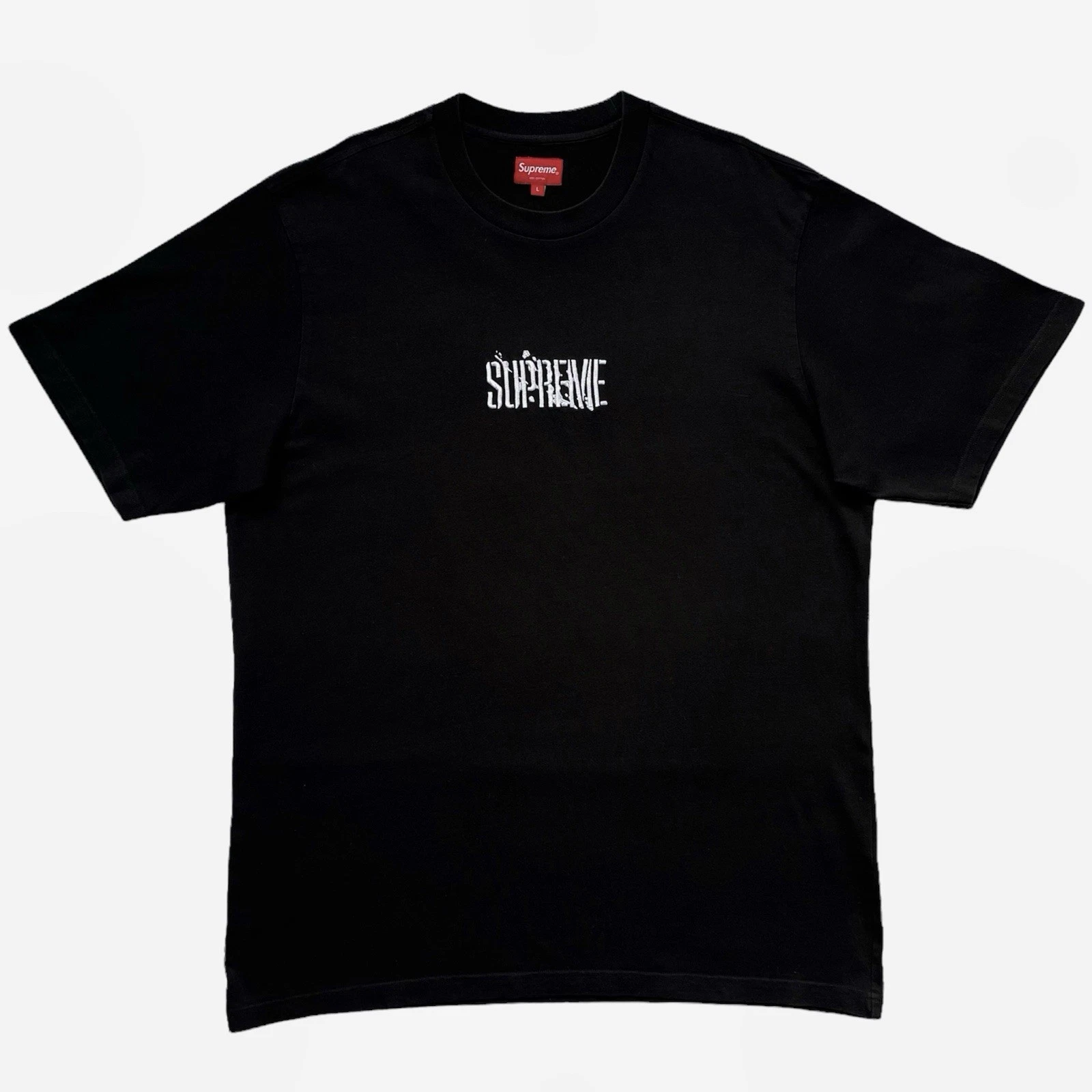 T shirt noir Supreme Splatter taille L brodé 