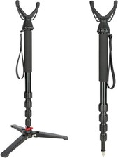 360  Rotating Shooting Sticks Convertible Monopod Shooting Tripod for Rifles ...