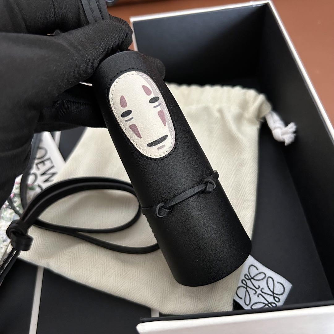 LOEWE × Spirited Away No-Face Charm Black Leather Studio Ghibli