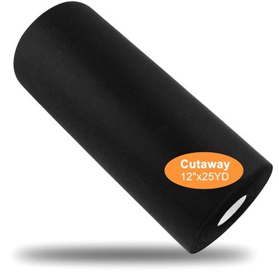 Neu Brühe schwarz Cut Away Maschine Stickerei Stabilisator Rückseite 12 x 25 Yard