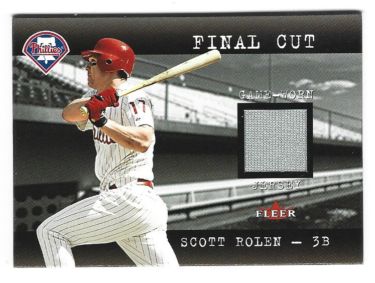 SCOTT ROLEN 2001 Fleer Genuine Final Cut Game-Worn Jersey Phillies HOF NM - MT