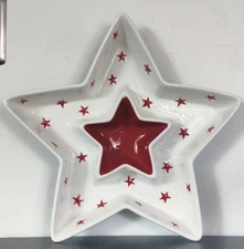 Sonoma Patriotic Star Red*White*Blue Chip & Dip Star Bowl 16" **Pick & Choose