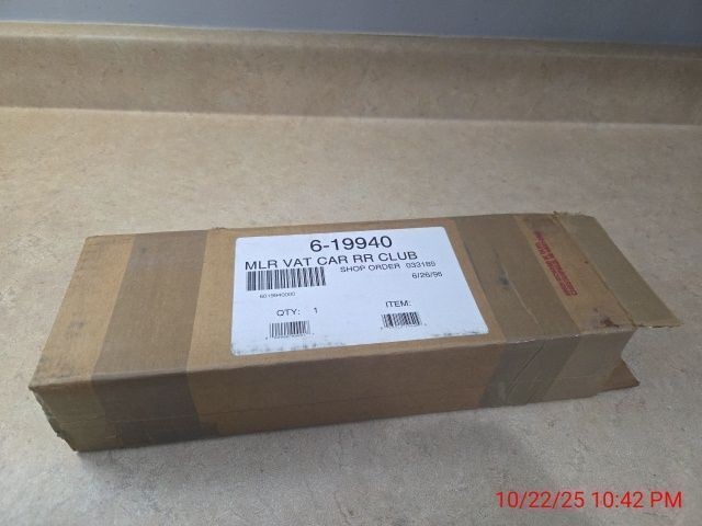 Lionel O Gauge 1996 Inside Track Vat Car Railroader Club #6-19940 NIB