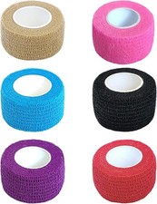 6 Pack 1 Inches Self Adhesive Wrap Bandage Self Adherent Cohesive Bandage Tape