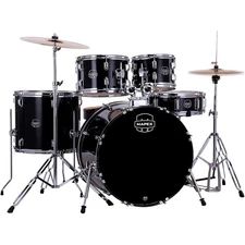 Mapex Comet 5-Piece Complete Drum Kit With 22" Bass Drum Dark Black