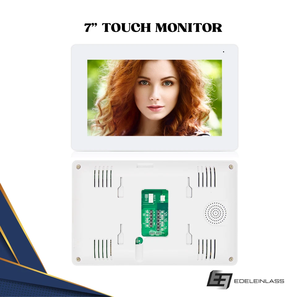 2-Draht Video Türsprechanlage Smarte Türklingel, Full HD 170°, 7" TFT, Türöffner - Bild 3 von 4