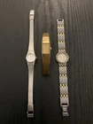 Vintage Seiko Watches Lot of 3 Untested Women’s Two Tone Gold & Silver