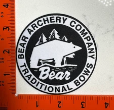 Bear Archery Iron-On Patch Classic Round Logo Bowhunting Badge