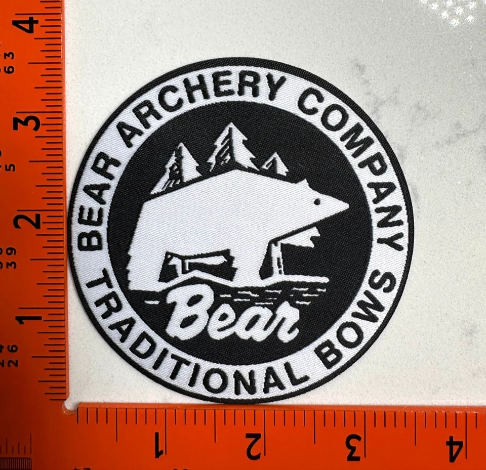 Bear Archery Iron-On Patch Classic Round Logo Bowhunting Badge