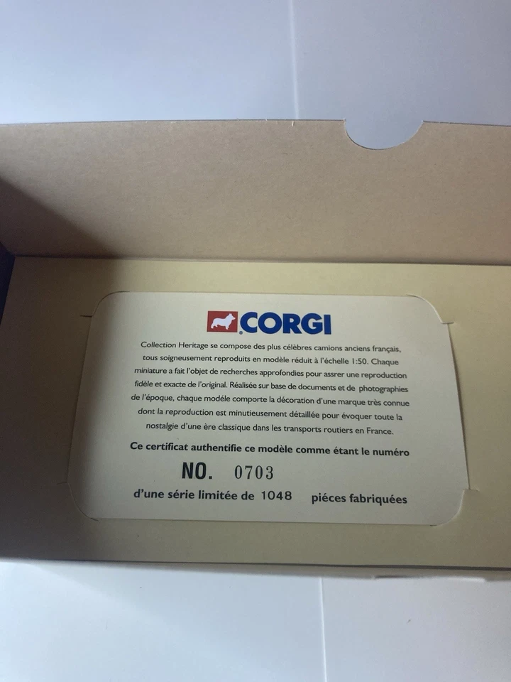 CORGI COLLECTION HERITAGE 1:50 Berliet GLR Fourgon - Vitapointe, Paris 73006 New - Image 3 of 4