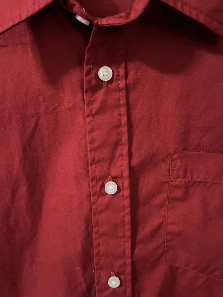 Dockers мальчиков Sz.16 красный платье рубашка с длинным рукавом на пуговицах хлопок/полиэстер карман - Изображение 3 из 4