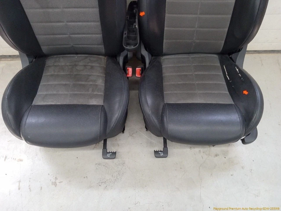 Fiat 500 Pair Of Left & Right Front Leather Seat Black Fits 2012-201612 13 14 Foto 4 de 4
