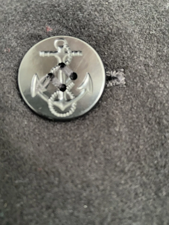 Men’s Black Peacoat Jacket Pure Wool XL 44” Chest Vintage Ex USA Navy - Image 4 of 4