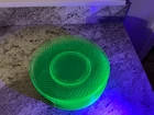 Set of 8 Vintage Uranium Anchor Hocking Spiral Swirl 8" Salad Plates