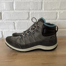 Ecco Aspina Gore-tex Hiking Black Gray Shoes Boots Women’s Size 38 US 7-8
