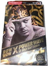 RED by KISS BOW WOW X POWERWAVE LIT GOLD SILKY DURAG SILKY SATIN - #HD115! 🍀