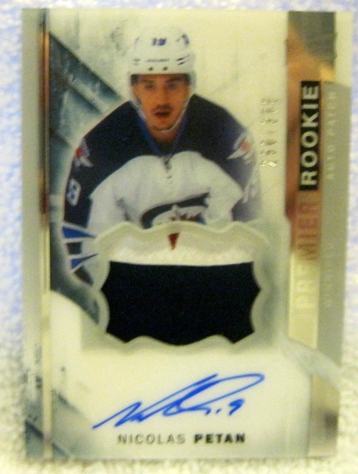 Hunter Shinkaruk RC 2015-16 Upper Deck Premiere Rookie 3Clr Patch Auto#296/375  - Image 4 of 4