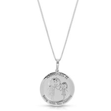 Sterling Silver 925 Mother  Daughter Two Layer Necklace Mothers Day Jewelry N40
